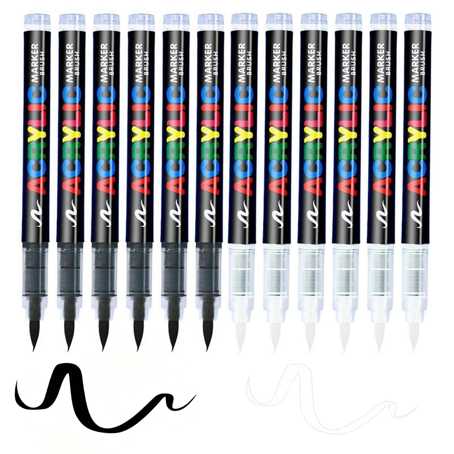 12 stuks zwart/wit premium acr - Whiteboard Marker Set recensie en prijs