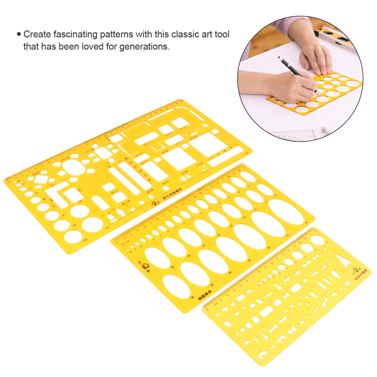 Set van transparante, harde, o - Ruler Set Transparent recensie en prijs