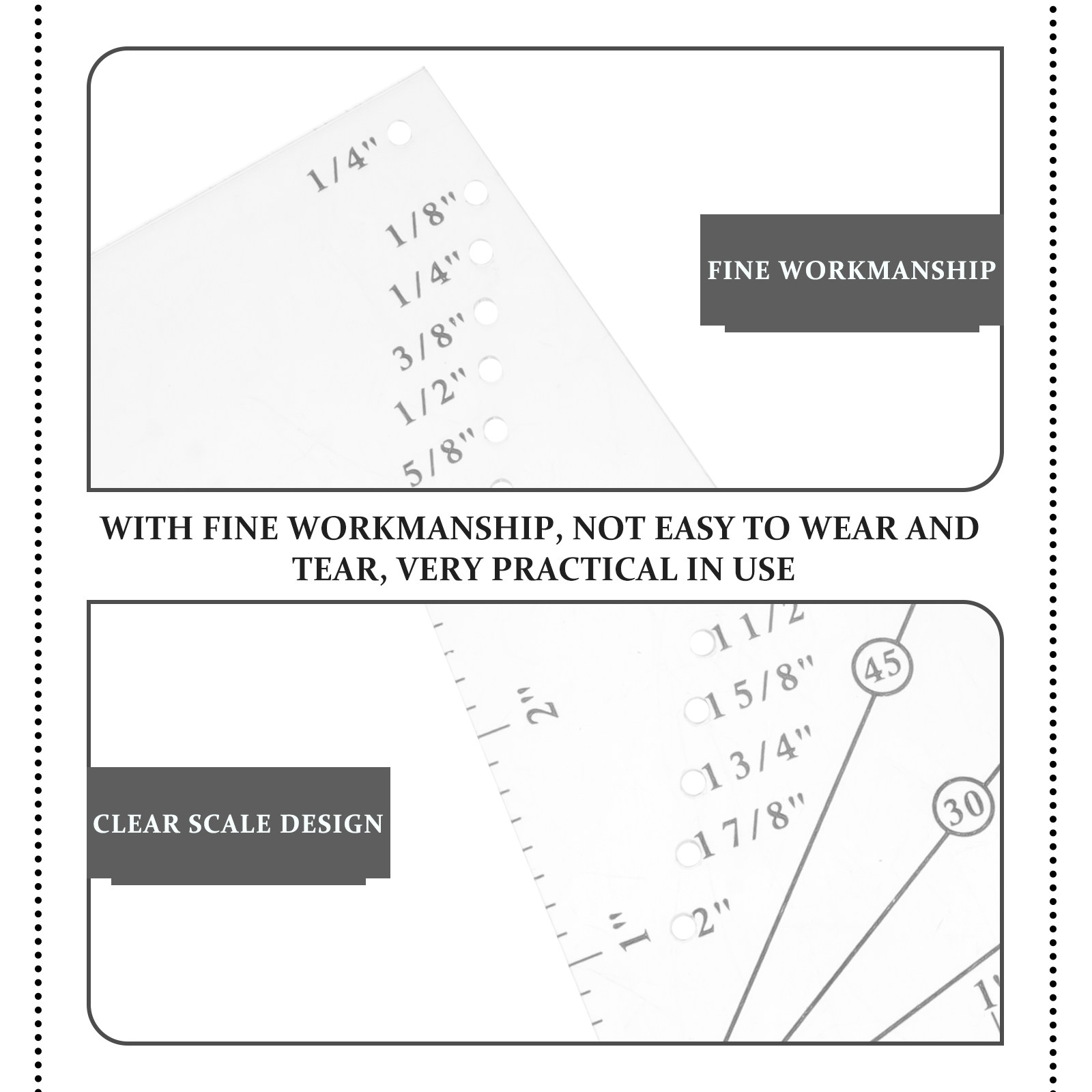1 set naadplastic DIY patchwor - Ruler Set Transparent recensie en prijs