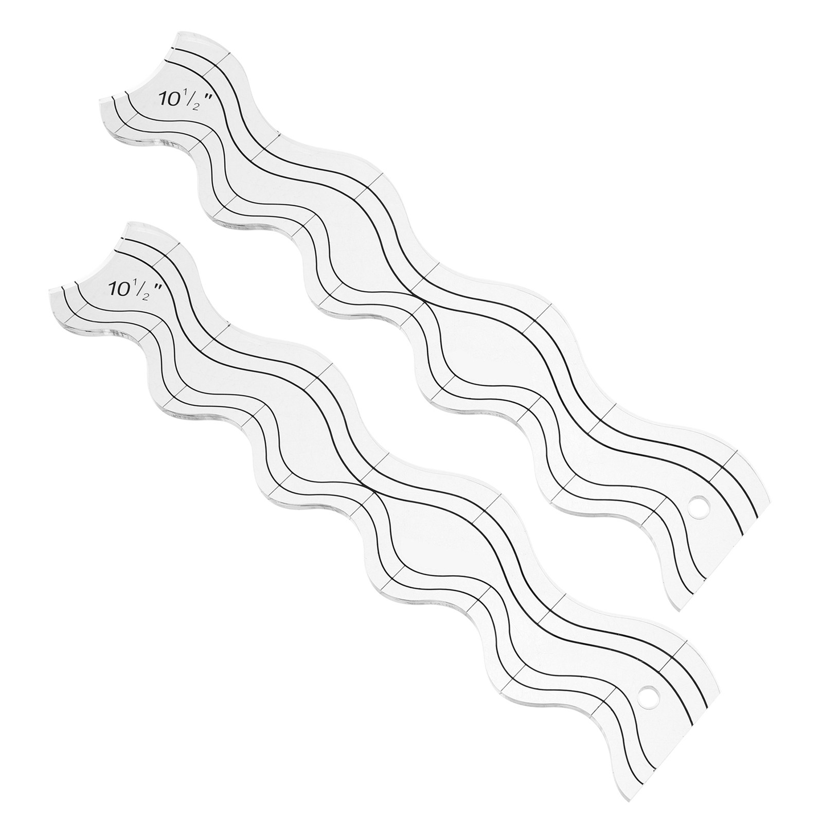 2-delige set golvende quiltlin - Ruler Set Transparent recensie en prijs