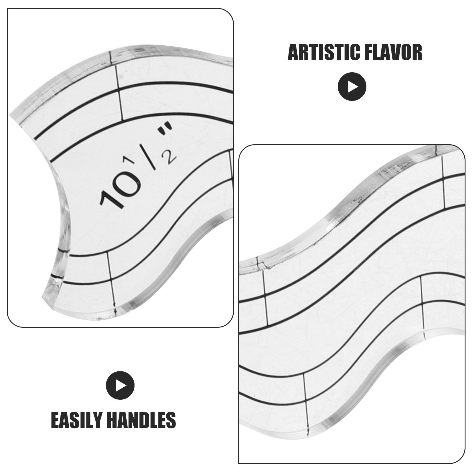 2-delige set golvende quiltlin - Ruler Set Transparent recensie en prijs